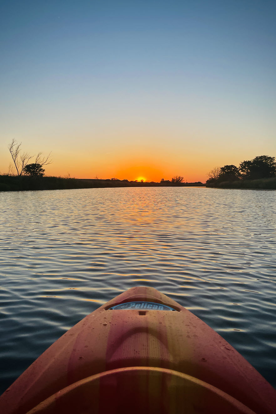 kayak sunset